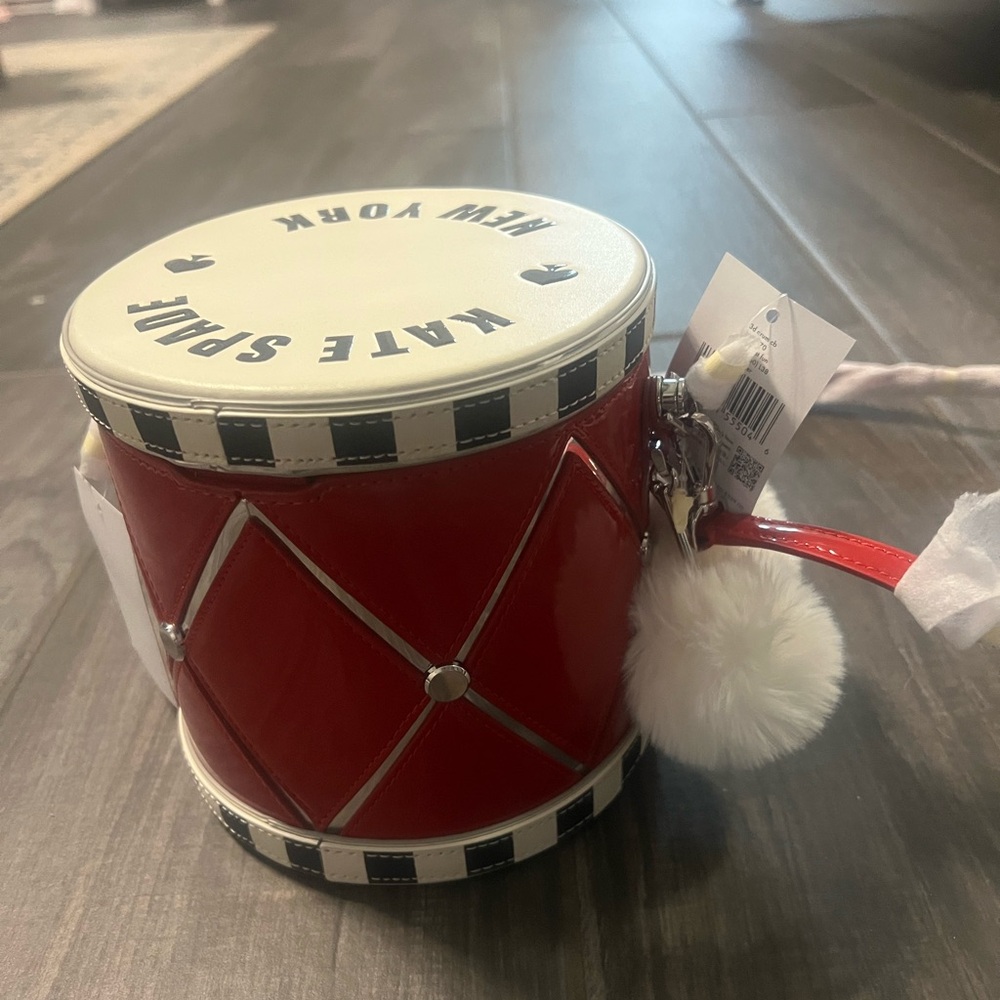 Kate Spade Red and White Drum Bag